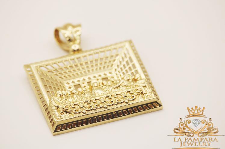 Santa Cena\ last Super  pendant 14k