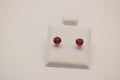 Red  Stud Earrings 14k