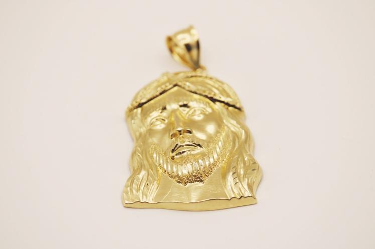 Jesus Face Pendant plain 14k