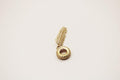 Long gold leaf charm 14k