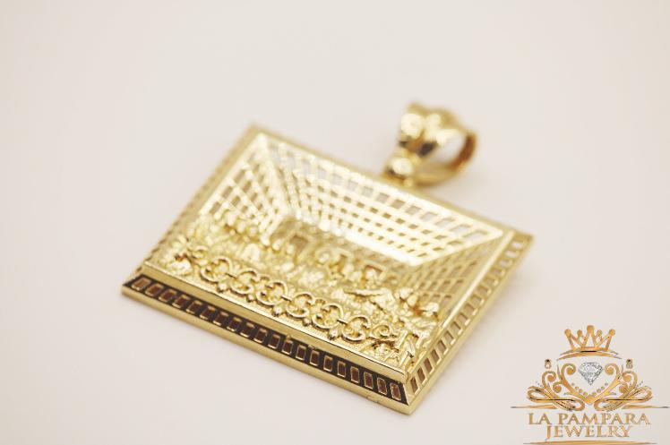 Santa Cena\ last Super  pendant 14k