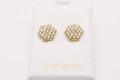 hexagon 14k Earring