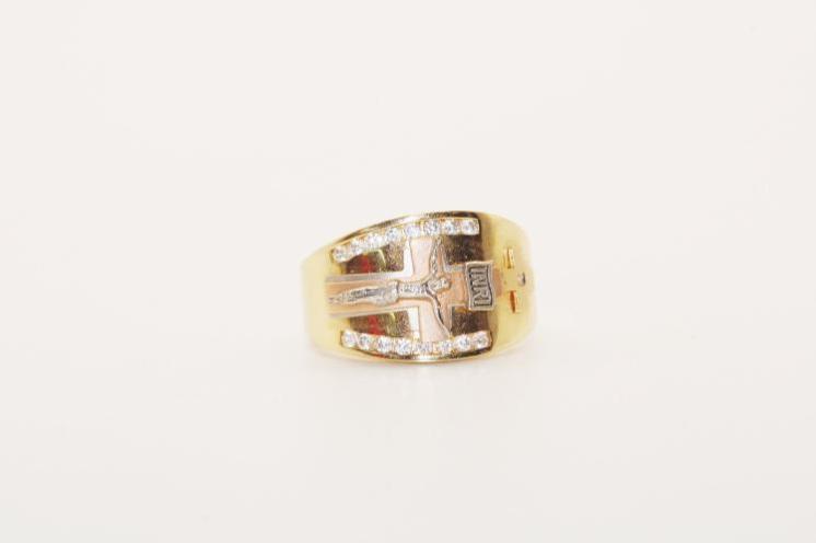 Jesus cross Ring 14k