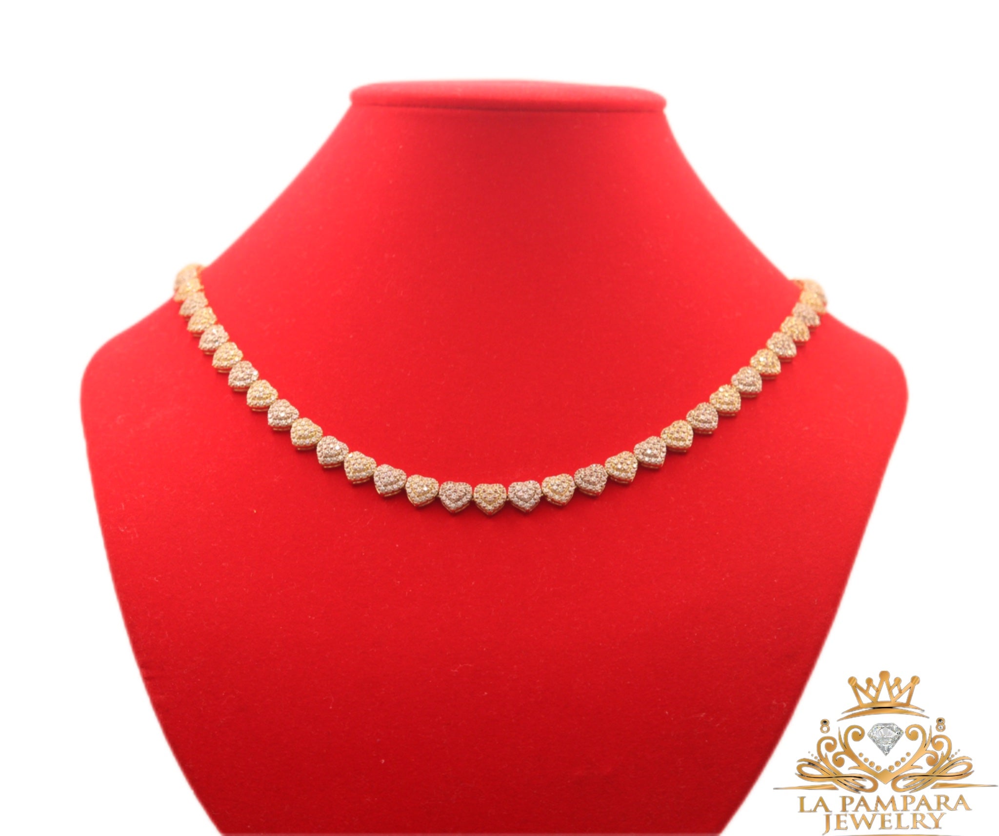 Heart choker 14k real gold