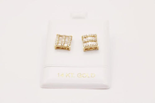 Baguette fancy Earring 14k