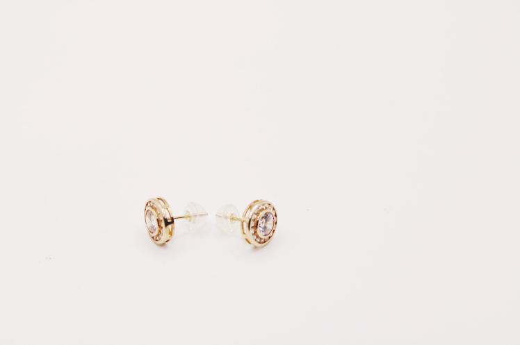Circle double Earring 14k