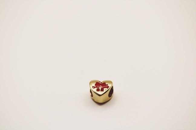 Heart charm 14k
