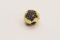 Blue star on side charm 14k
