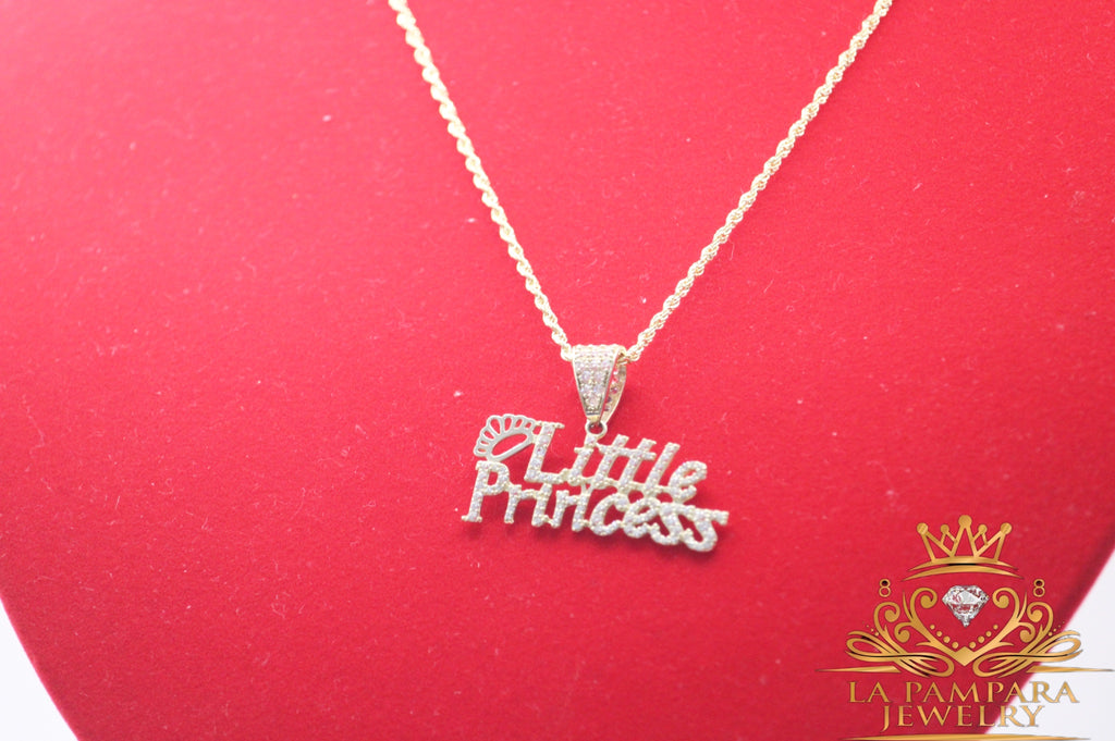Princes pendant rope chain 14k chain
