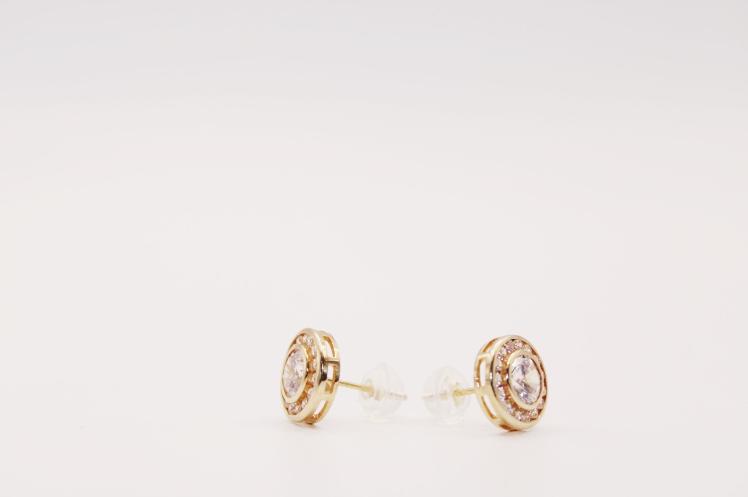 Circle double Earring 14k