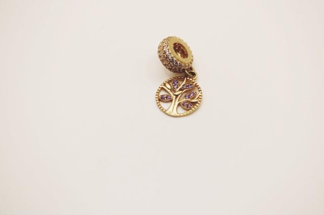 Life tree Bracelet charm 14k