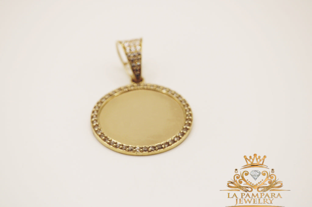 Photo  pendant 14k  round