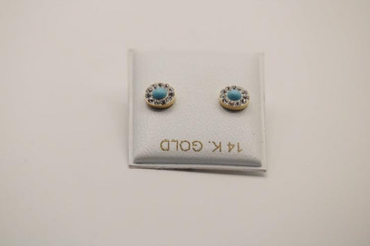 Screw Back Stud Earrings 14k circle