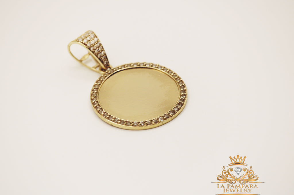 Photo  pendant 14k  round