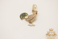 Red green rooter pendant 14k