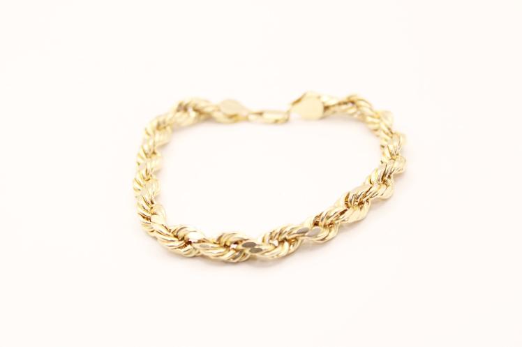 14k Rope Bravelet 7.5mm