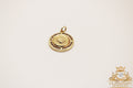 Small round pendant cz 14k