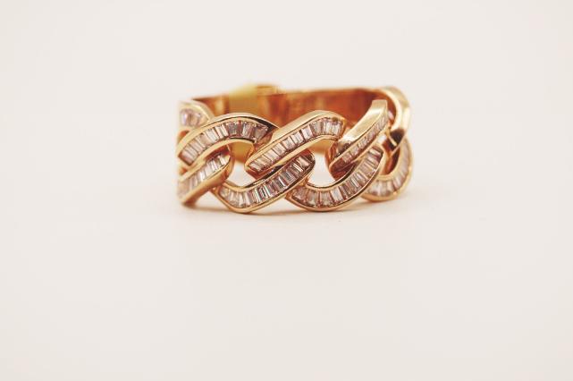 Rose 14k Cuban link Ring