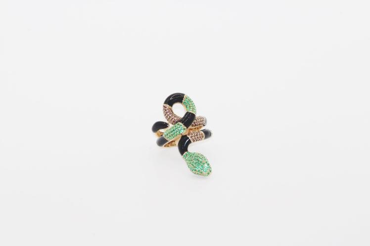 Green snake women ring 14