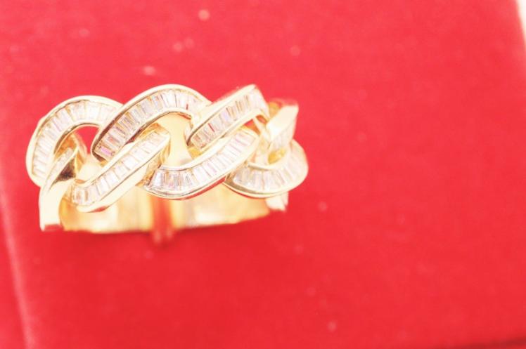 Rose 14k Cuban link Ring