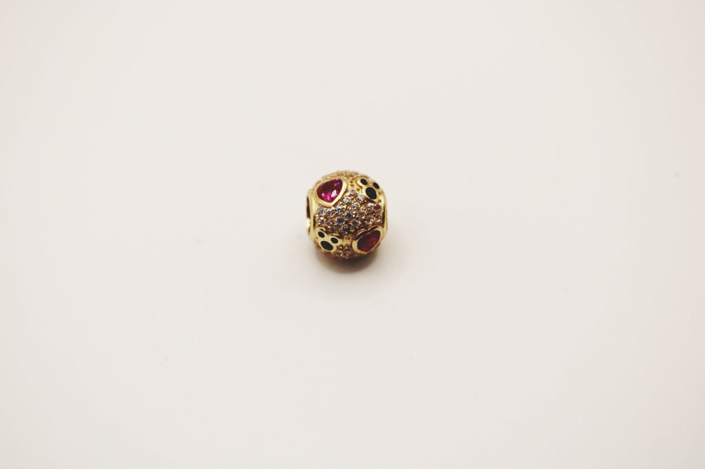 Round colors charm 14k