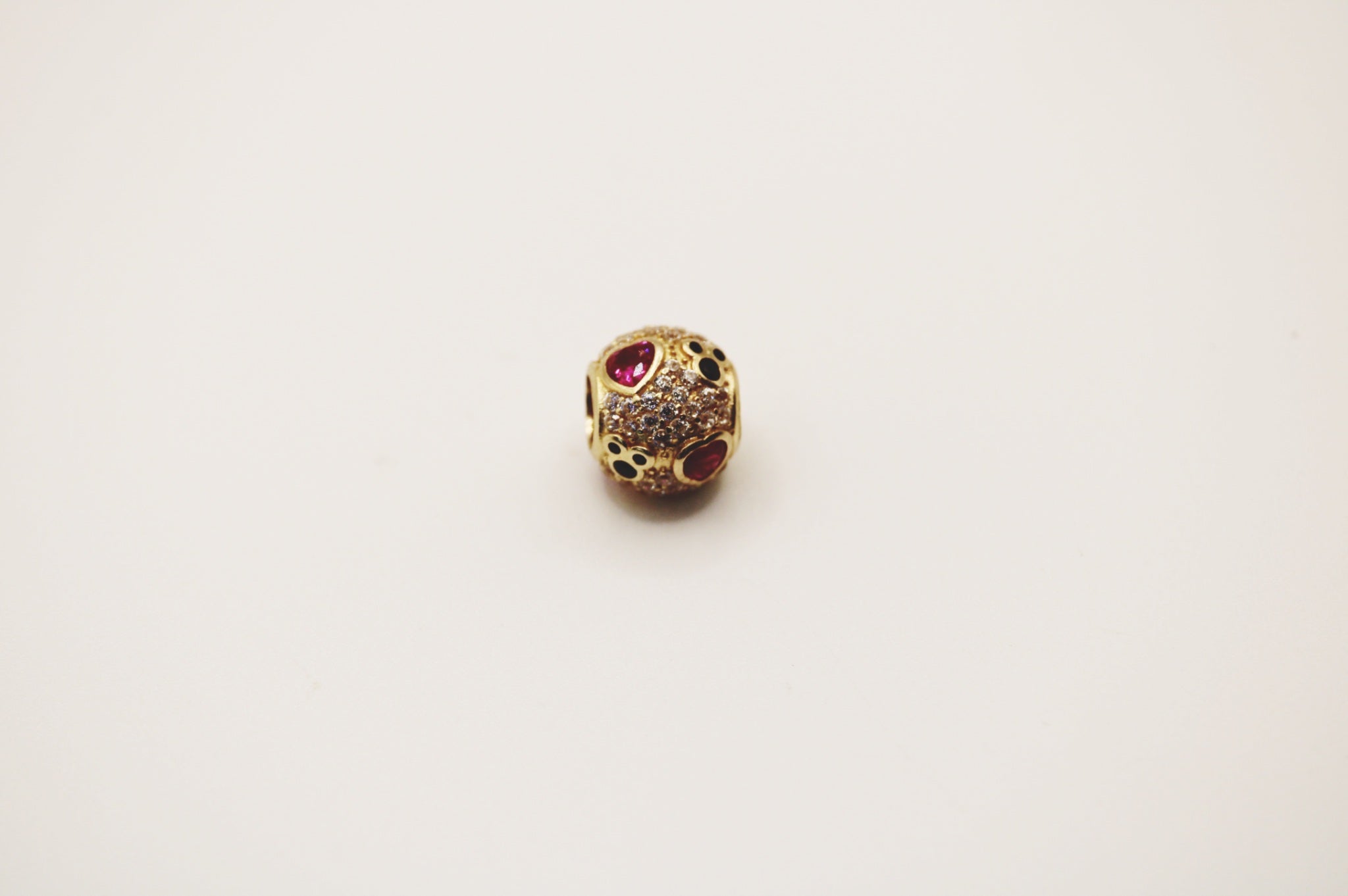 Round colors charm 14k