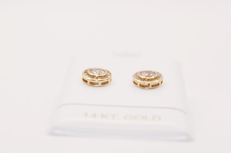 Circle double Earring 14k