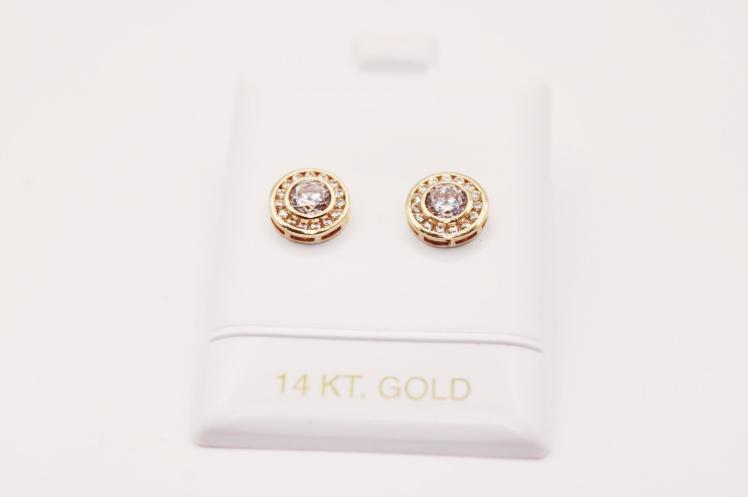 Circle double Earring 14k