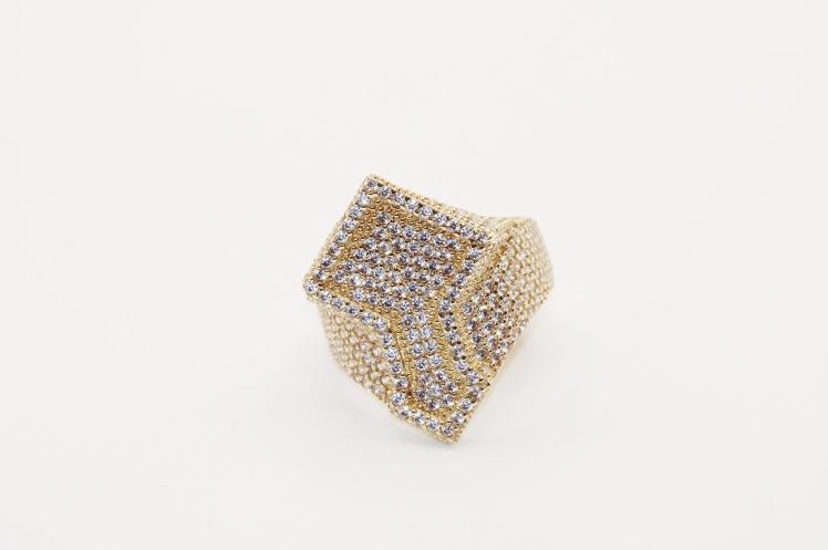 Fancy cross men ring 14k