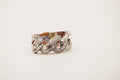 white Cuban link Men Ring 14k