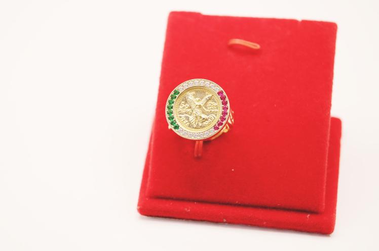 San miguel color Ring 14k